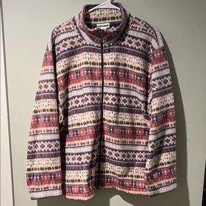 Alfred Dunner Multicolor Fleece Jacket